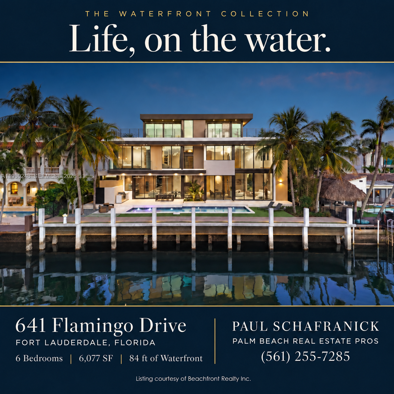 Property spotlight for 641 Flamingo Drive branded Palm Beach Real Estate Pros